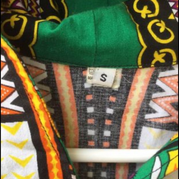 Womens ethnic hoodie Top, mini color, cotton, size S - Picture 4 of 9